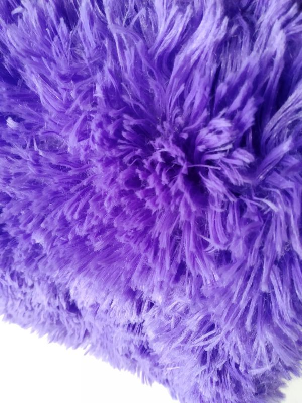 Наволочка декоративная мех "Травка", фиолетовый, 50х50