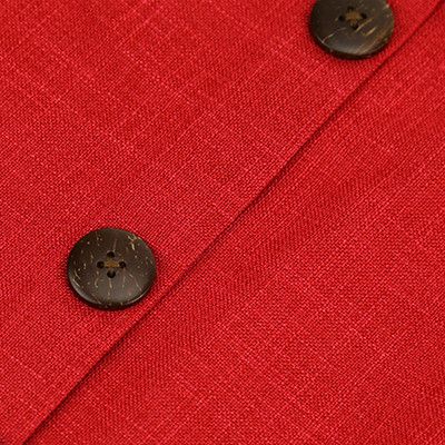 Наволочка "Пуговицы", 32*50, 2 шт, цвет в ассортименте Красный