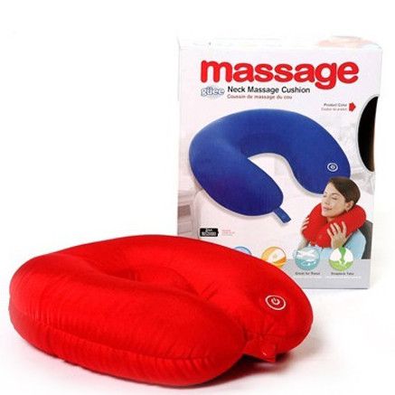 Подушка-подголовник массажная Neck Massage Cushion (красный)