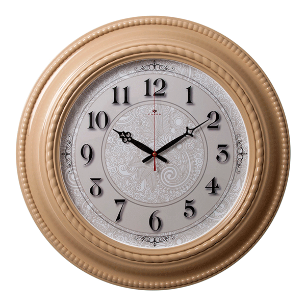 Часы настенные Есения Орнамент, 61см, бежевый корпус