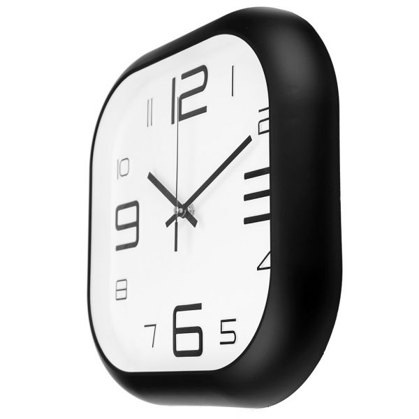 Часы настенные "Идея" 30,5х30,5хх4см, мягкий ход, циферблат бел, пласт. черн.