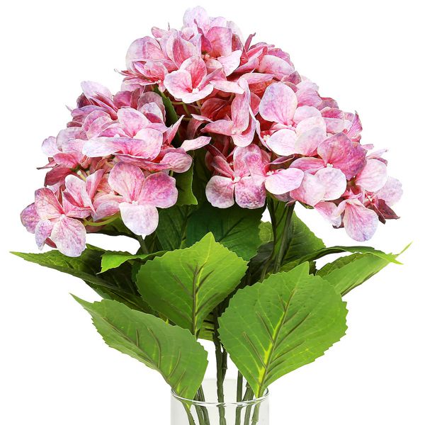 Букет "Гортензия" 52см, 5 цветков 15х7см, розовый
