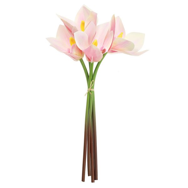 Цветок "Орхидея" цвет - розовый, 26см, набор 4 штуки