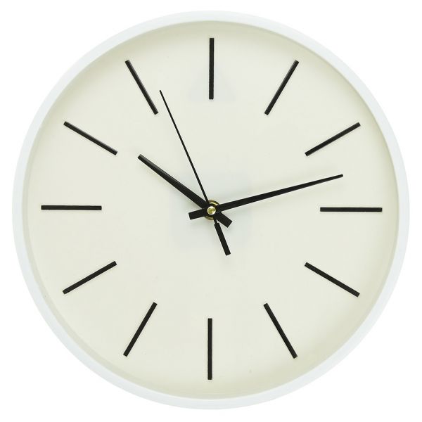 Часы настенные "Момент" д27,5х4см, циферблат бел, пласт. белый