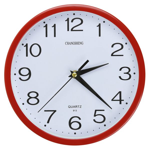 Часы настенные "Марокко" д23х4см, мягкий ход, циферблат бел, пласт. красн.
