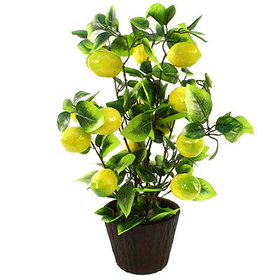 Декоративное дерево "Лимон" h46см в горшке д14см h10,7см