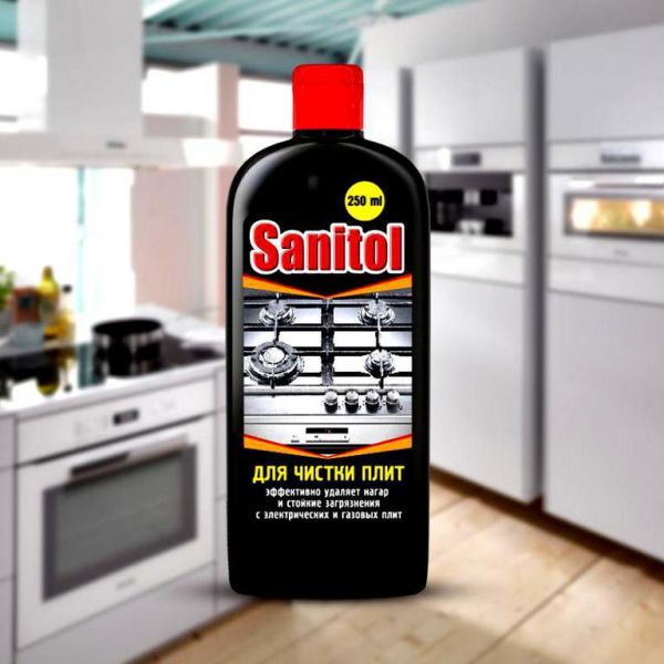 Средство для чистки плит и духовок "Sanitol", Селена, 250мл