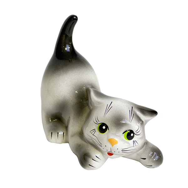 Кот Тимошка 23 см, керамика, глянцевый, в ассортименте