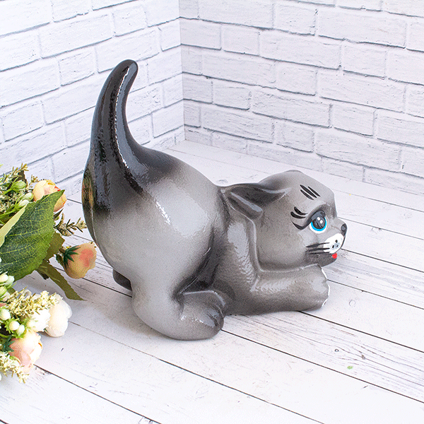 Кот Тимошка 23 см, керамика, глянцевый, в ассортименте