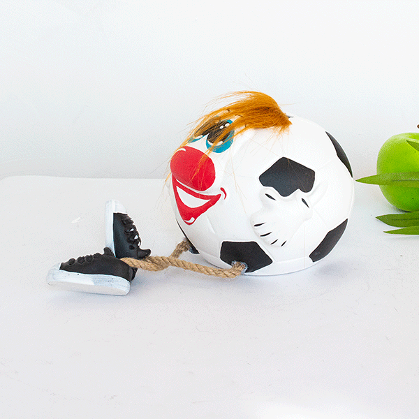 Копилка на полку Мяч с висячими ножками 16см, керамика, в ассортименте