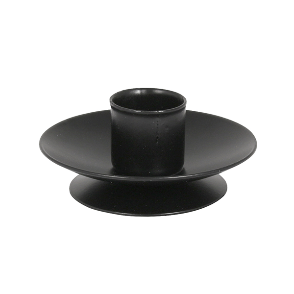 Подсвечник Лотос 7,5х4 см для столовых свечей черный