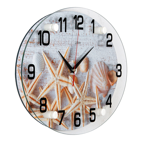 Часы картина Овал 35х25см Морские звезды