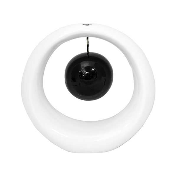 Фигура интерьерная Орбита 25см белая с черным