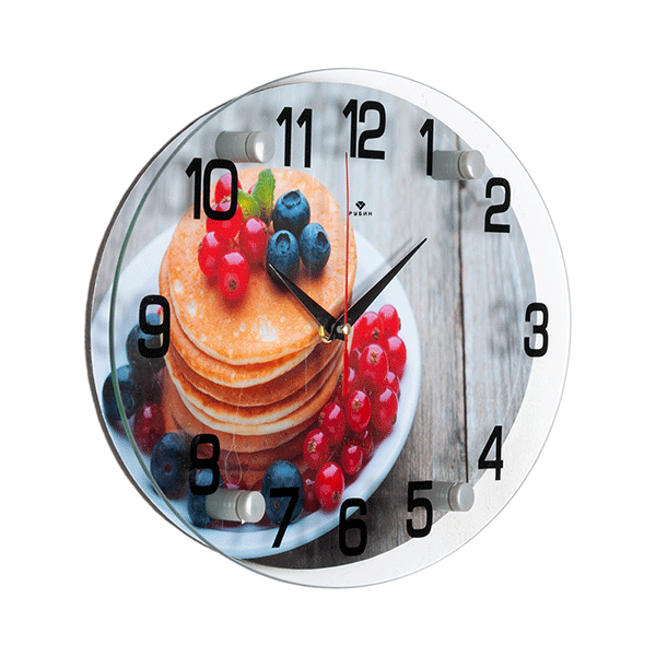 Часы картина Овал 35х25см Летний завтрак