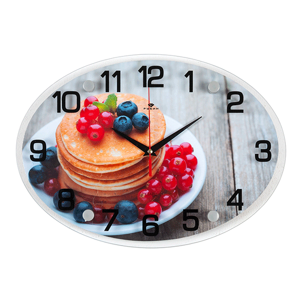 Часы картина Овал 35х25см Летний завтрак