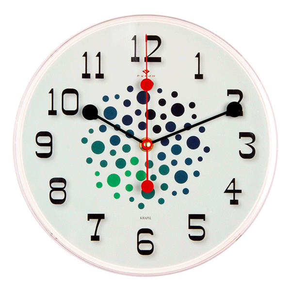 Часы настенные 25 см Абстрактные круги белый