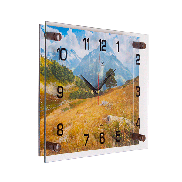 Часы картина В горах 35х25см