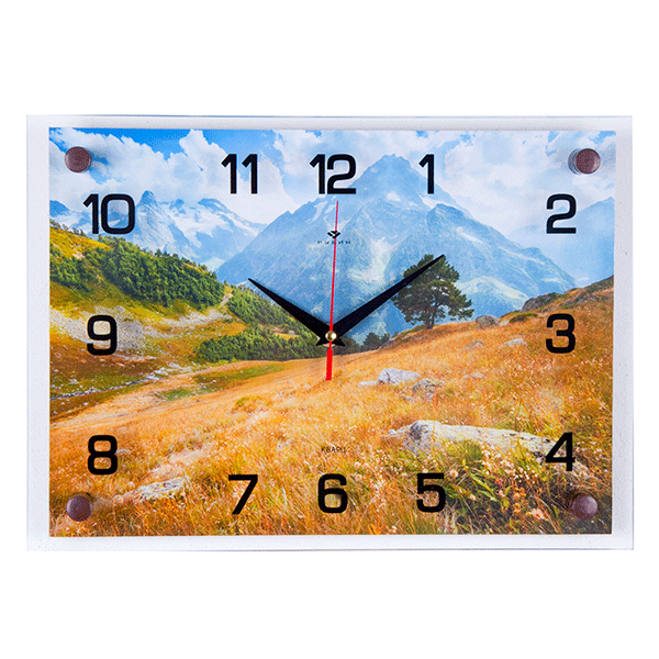 Часы картина В горах 35х25см