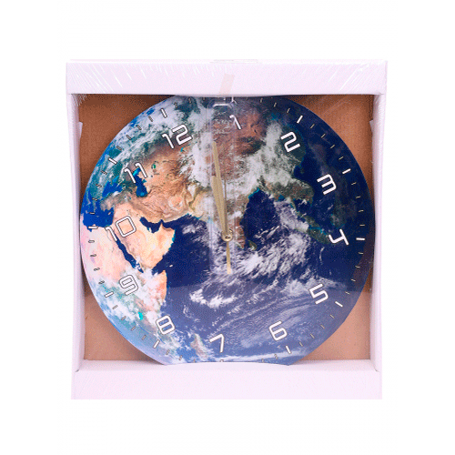 Часы настенные 30 см Планета Земля