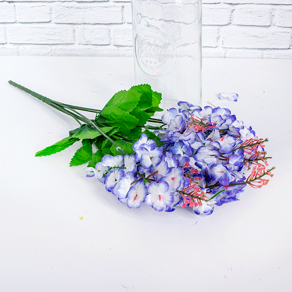 Веточка декоративная Сирень 40 см, цветы в ассорт.