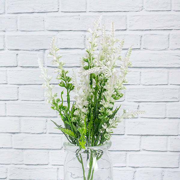 Веточка декоративная Лаванда 36 см, цветы в ассорт.