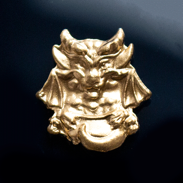 Кошельковый талисман Дракон денежный 2 см золотой