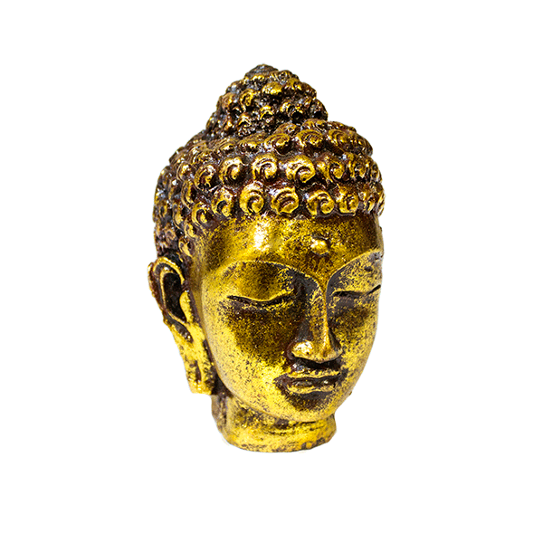 Голова Будды 8х12см, полистоун, цвет в ассортим.