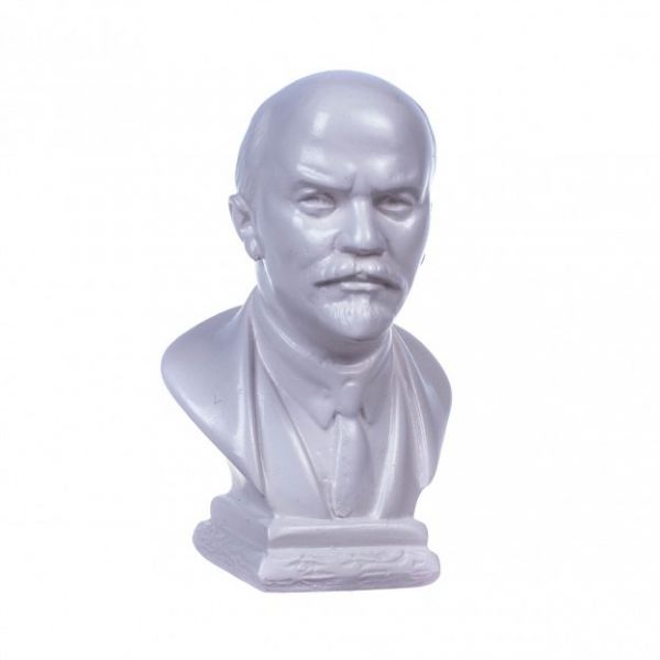 Статуэтка бюст Ленин В. И. 9,5 см, белый, гипс