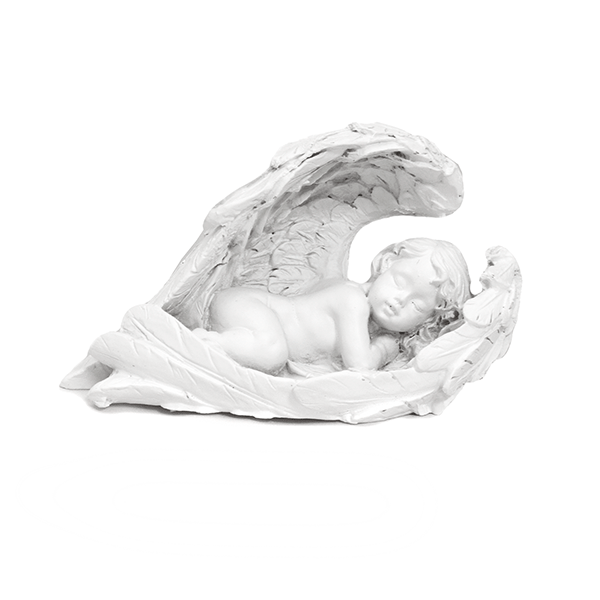 Фигурка Ангелочек в крыле Сладкие сны 9 см на левом крыле белый