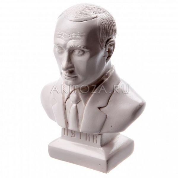 Статуэтка бюст Путин В.В. 11 см малый белый, гипс