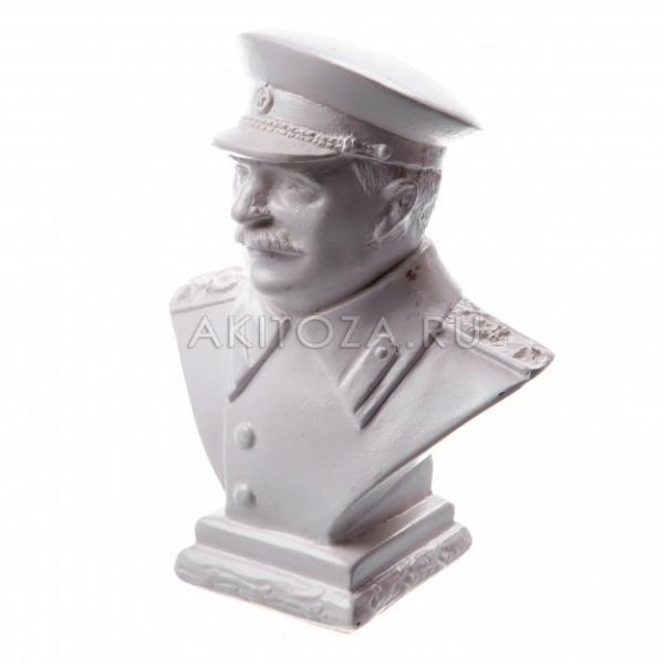 Статуэтка бюст Сталин И.В. 9 см белый, гипс