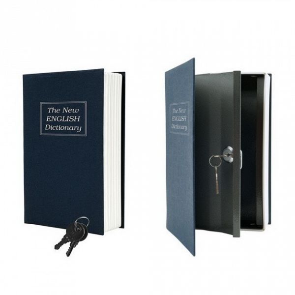 Сейф-книга с ключом Английский словарь 26,5х20x6,5см металл, бордовый