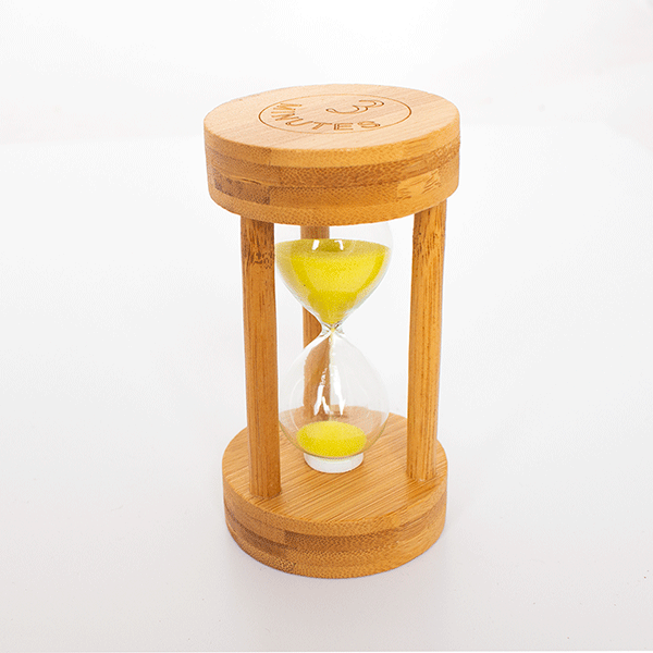 Часы песочные 3 минуты 11 см желтый песок