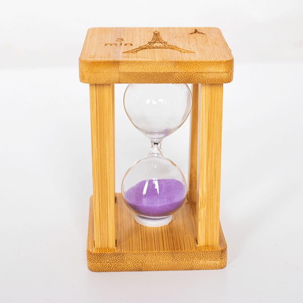 Часы песочные 3 минуты 10 см квадро фиолетовый песок