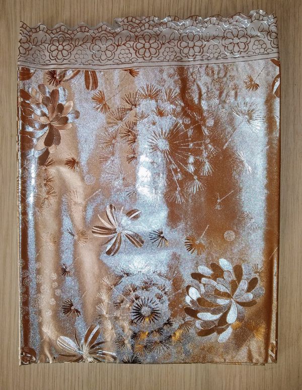 Скатерть с декоративной отделкой "Одуванчики", серебро, 110*140