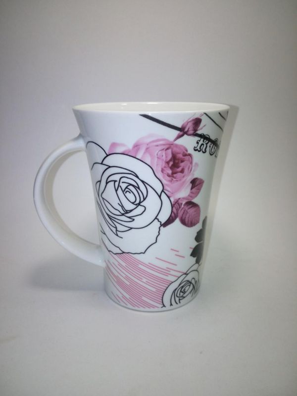Кружка "Розы" 340мл, керамика, розовый, Loraine