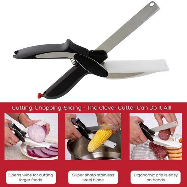 Умный кухонный нож-гибрид Clever Cutter 24,5см, нерж, руч.пласт.