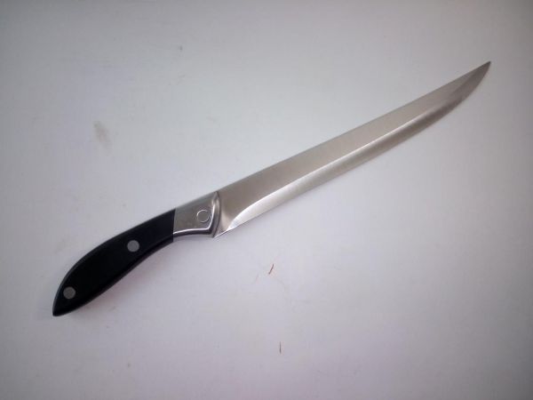 Нож кухонный SANLIU 33см, нерж. ст, пласт. руч, черный
