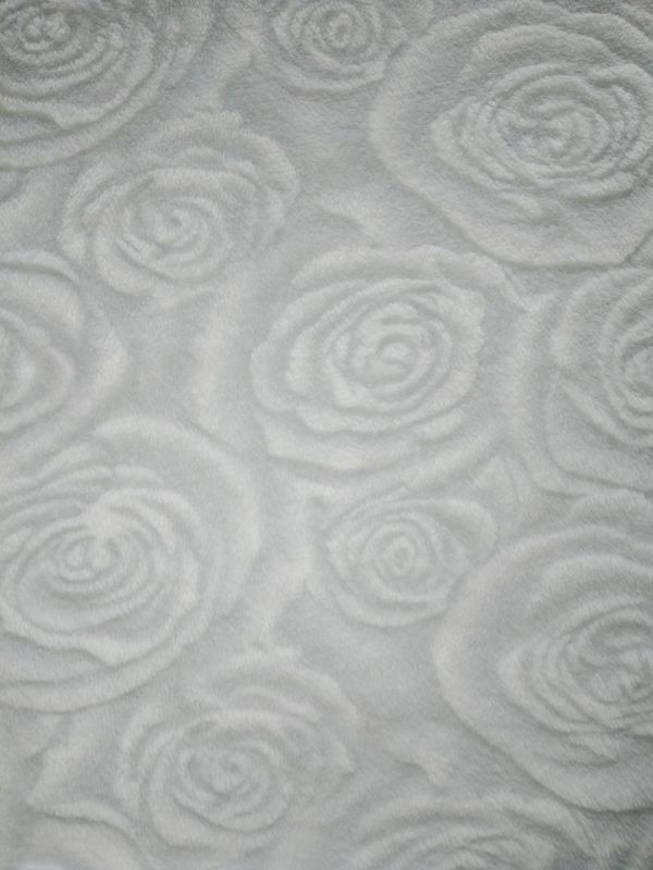 Плед велсофт Уют "Белые розы", 160*200