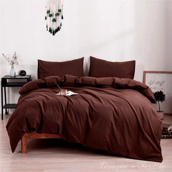 Комплект постельного белья однотонный Сатин Browny Grazia-Textile N009