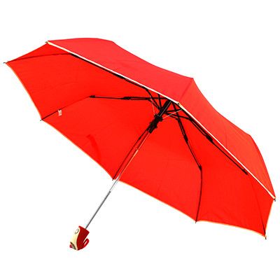 Зонт полуавтомат "Моно с кантом", цвет красный