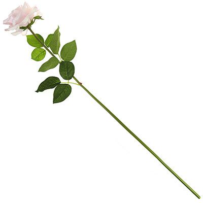 Цветок "Роза с листьями" 72см цветок из силик. цвет микс