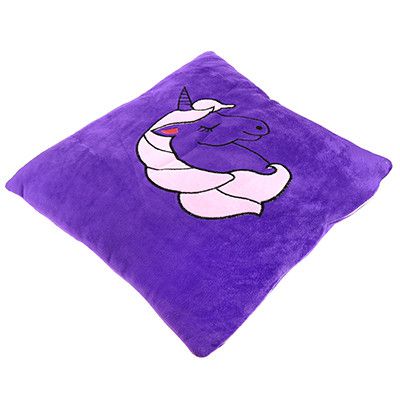 Подушка декоративная "Единорог", 32*35см, Фиолетовый