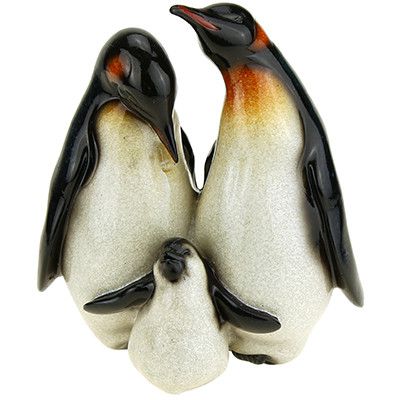 Скульптура фигура "3 Пингвина" полистоун
