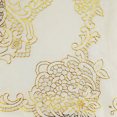 Скатерть ажурная "Фламандское кружево", бежевый с золотом, размер в ассортименте