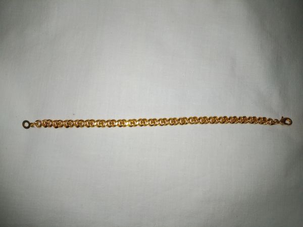 Браслет панцирное плетение, золото, 20 см