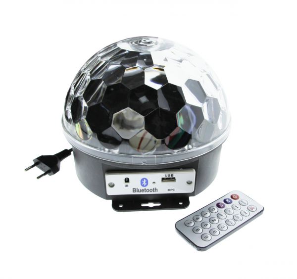 Диско шар светодиодный LED MAGIC BALL блютуз USB пульт управ.