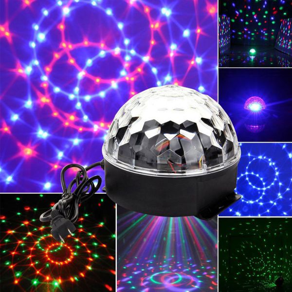 Диско шар светодиодный LED MAGIC BALL USB пульт управ.