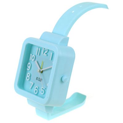 Часы-будильник "Наручные", голубой