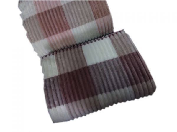 Плед плюшевый шарпей "Клетка", Евро (200*220) серый-фиолетовый